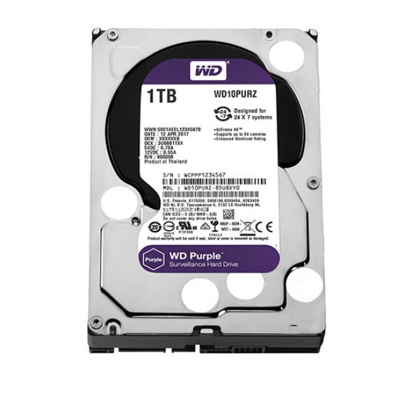 Ổ cứng HDD Western Purple 1Tb SATA3 Chính Hãng