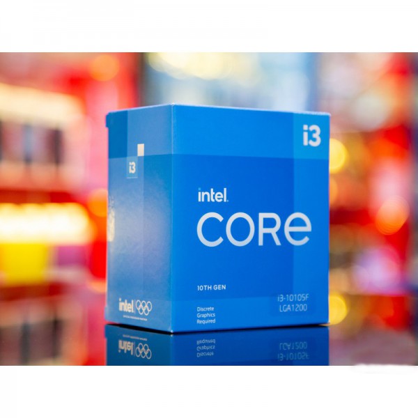 Chip vi xử lý Intel Core i3-10105 BOX chính hãng (3.7GHz turbo up to 4.4Ghz, 4 nhân 8 luồng, 6MB Cache, 65W)