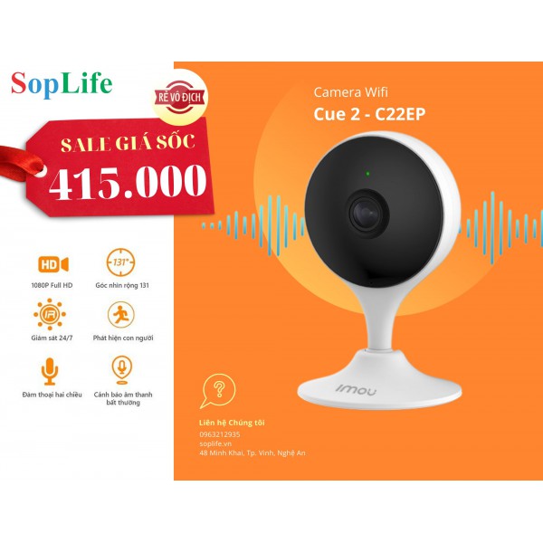 Camera IP Wifi 2.0MP IMOU IPC-C22EP chính hãng