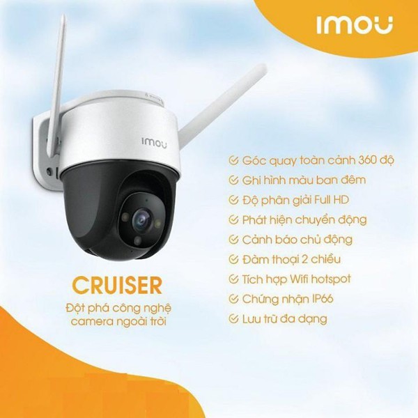 Camera IP Wifi PTZ 2MP IMOU Cruiser IPC-S22FP